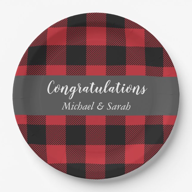 Deer Hunting Lodge Baby Shower Antlers Paper Plates (Front)