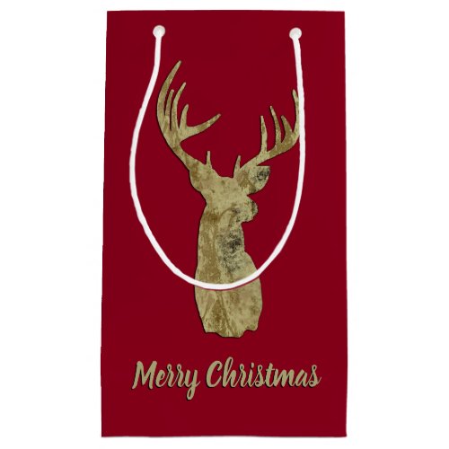 Deer Hunting Merry Christmas Small Gift Bag