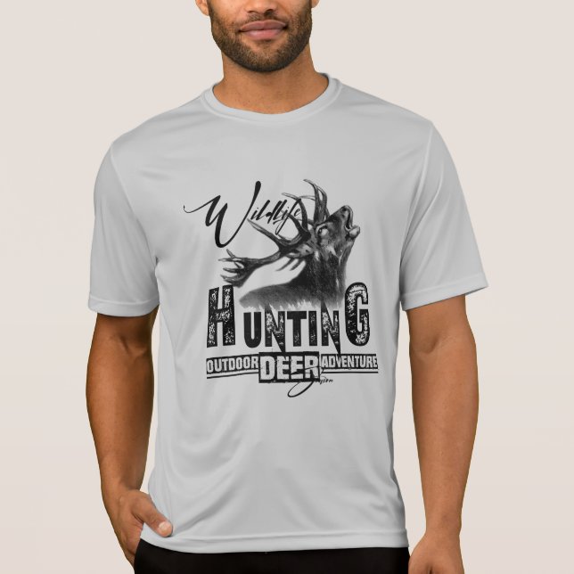 Deer hunting, outdoor adventure T-Shirt (Front)