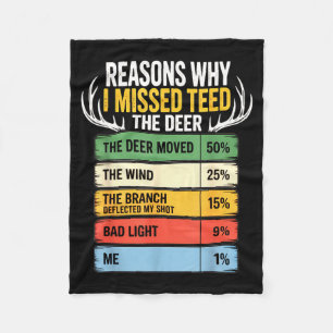 Deer Hunting Outfit For Men & Women. Funny Hun Fleece Blanket