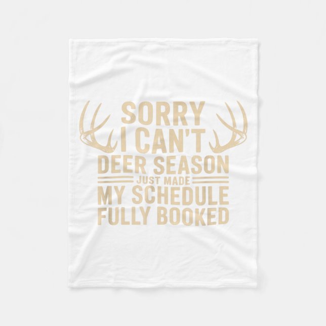 Deer Hunting Quote Hunter Whitetail Buck Deer Seas Fleece Blanket (Front)