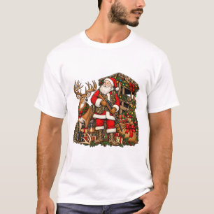 Deer Hunting Santa Christmas Xmas T-Shirt