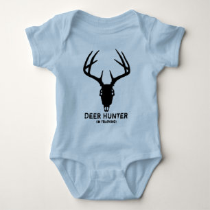 Deer Hunting Skull w/ Antlers Baby Bodysuit
