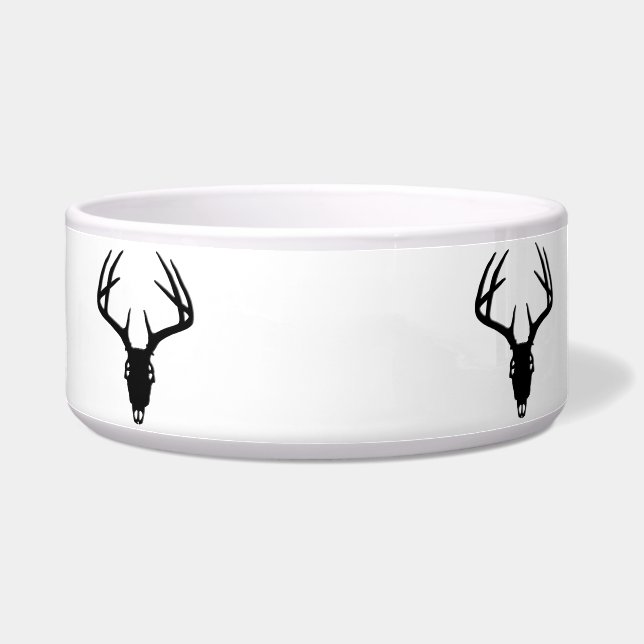 Deer Hunting Skull w/ Antlers Bowl (Left)