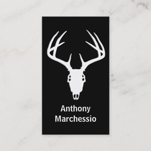 Deer Hunting Skull w/ Antlers Business Card Template