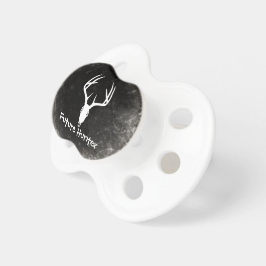 Deer Hunting Skull w/ Antlers Pacifier (Front Right)