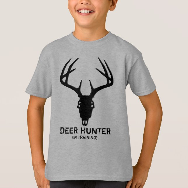 Deer Hunting Skull w/ Antlers T-Shirt (Front)