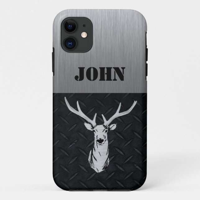 Deer Hunting Sports Men Rugged Buck Name Case-Mate iPhone Case (Back)