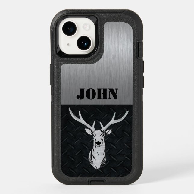 Deer Hunting Sports Men Rugged Buck Name Otterbox iPhone Case (Back)