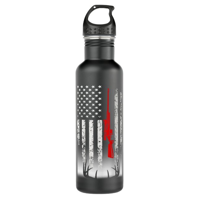 Deer hunting T-Shirt  Stainless Steel Water Bottle (Front)