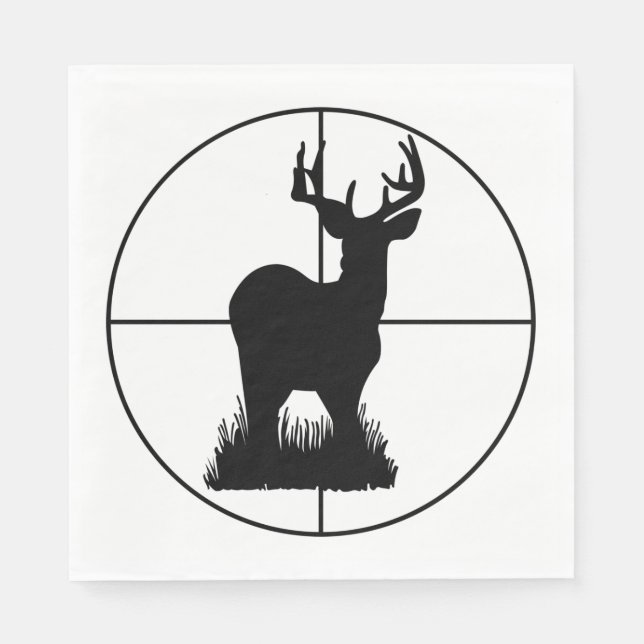 Deer Hunting Target Silhouette Napkins (Front)