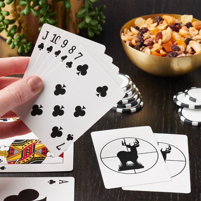 Deer Hunting Target Silhouette Poker Cards (Creator Uploaded)