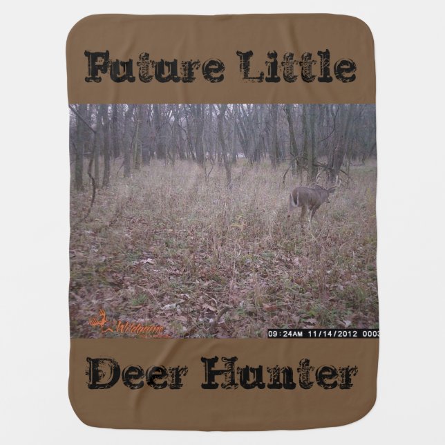 Deer Hunting Themed Baby Blanket BOY (Front)