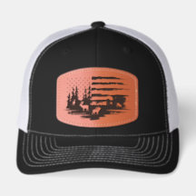 Deer Hunting Wildlife Adventure American Flag