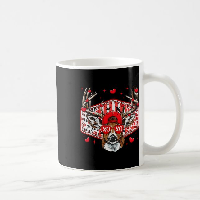 Deer Hunting Xoxo Valentine Buck Boys Cap Men Wome Coffee Mug (Right)