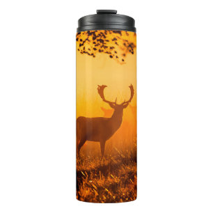 Deer in a danish forestdeer,autumn,beautiful,denma thermal tumbler