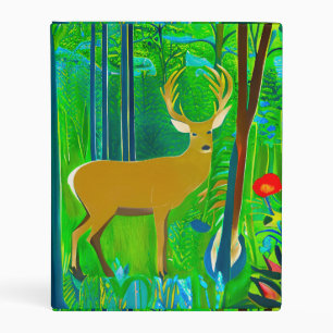 Deer in a Fantasy Forest Setting Mini Binder