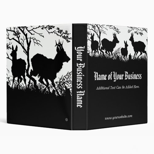 Deer in a Forest _ Bavarian Silhouette Image Binder