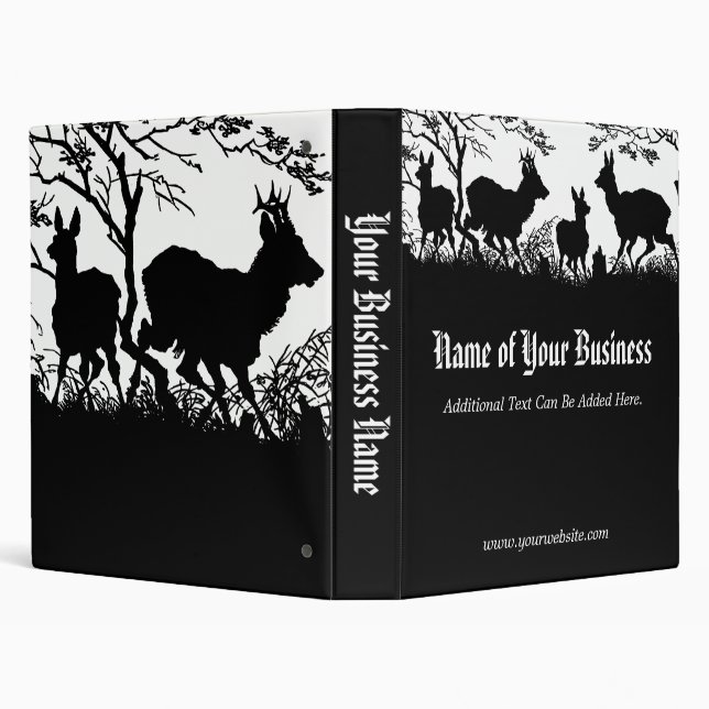 Deer in a Forest - Bavarian Silhouette Image Binder (Background)