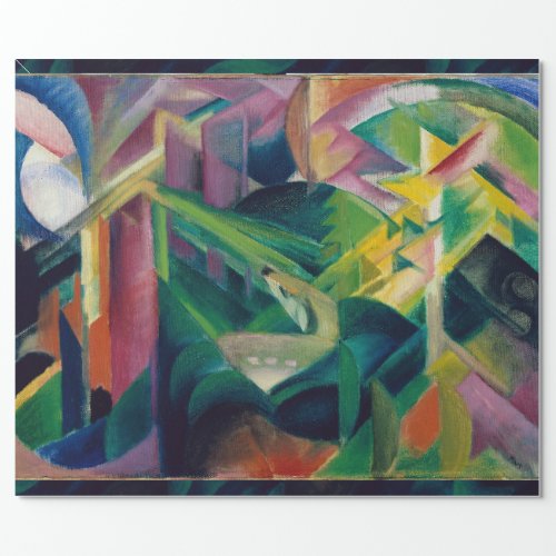 DEER IN A MONASTERY BY FRANZ MARC DECOUPAGE WRAPPING PAPER