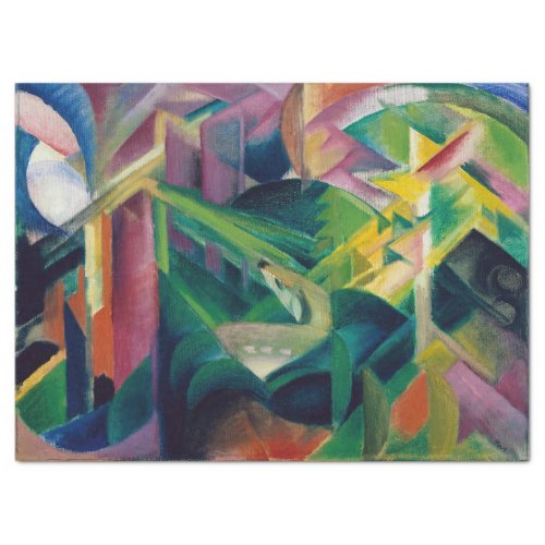DEER IN A MONASTERY BY FRANZ MARC TISSUE PAPER