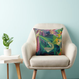 Deer in a Monastery Garden by Franz Marc Throw Pillow