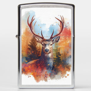 Deer in an Autumn Forest Zippo Lighter