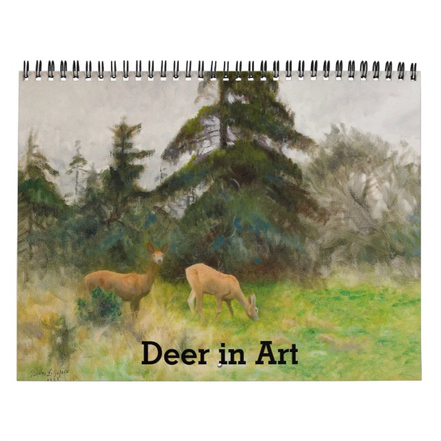 Deer in Art Calendar (Cover)