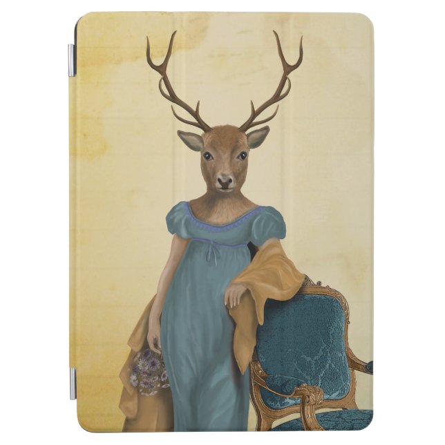 Deer In Blue Dress 2 iPad Air Cover (Front)