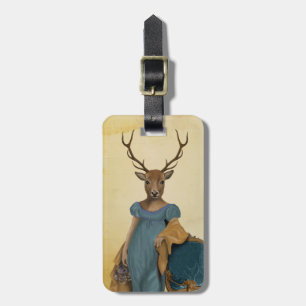 Deer In Blue Dress 2 Luggage Tag