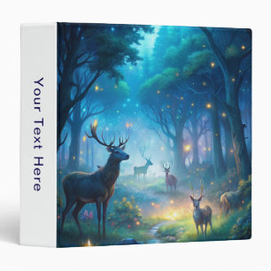 Deer in Enchanted Forest 3 Ring Binder