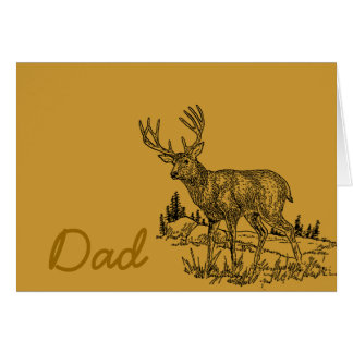 Deer in Field Dad Greeting Card