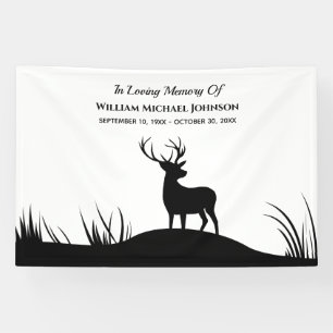Deer In Loving Memory Remembrance Funeral Memorial Banner