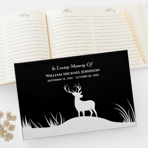 Deer In Loving Memory Remembrance Memorial Funeral Guest Book