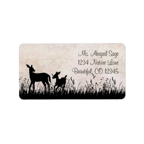 Deer in Meadow Address Label