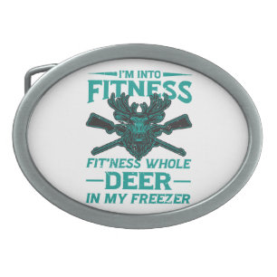Deer In My Freezer - hunting lover Belt Buckle