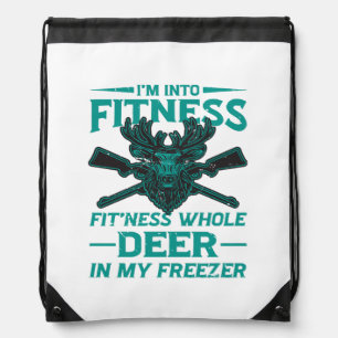Deer In My Freezer - hunting lover Drawstring Bag