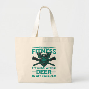 Deer In My Freezer - hunting lover Large Tote Bag