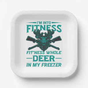 Deer In My Freezer - hunting lover Paper Plates