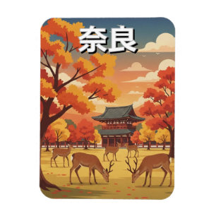 Deer in Nara Park Japan Travel Magnet