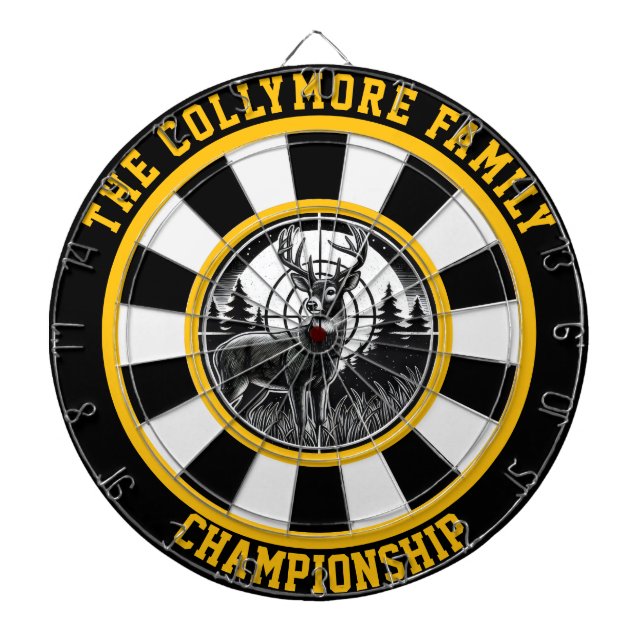 Deer in Peaceful Forest Bullseye Dart Board (Front)