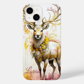 Deer in pink colors Case-Mate iPhone 14 case