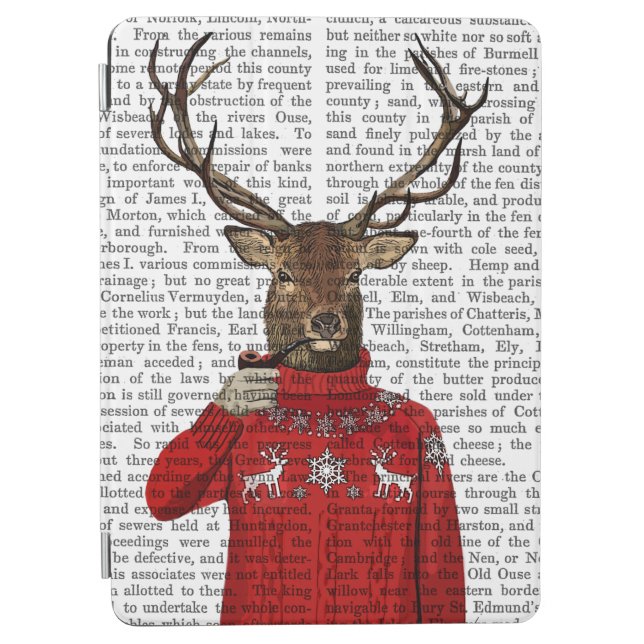 Deer in Ski Sweater 2 iPad Air Cover (Front)