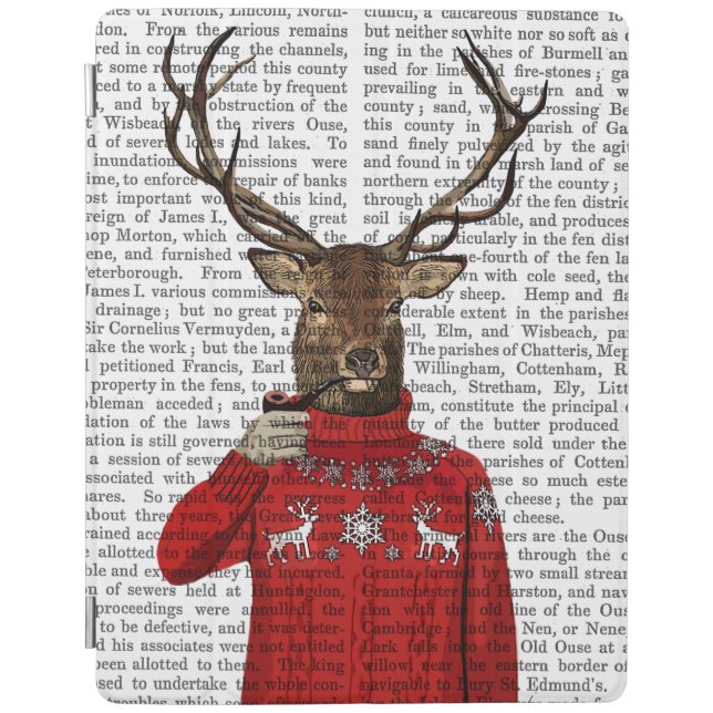 Deer in Ski Sweater 2 iPad Air Cover (Front)
