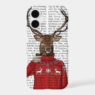 Deer in Ski Sweater 2 iPhone 17 Case