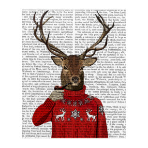Deer in Ski Sweater Acrylic Print