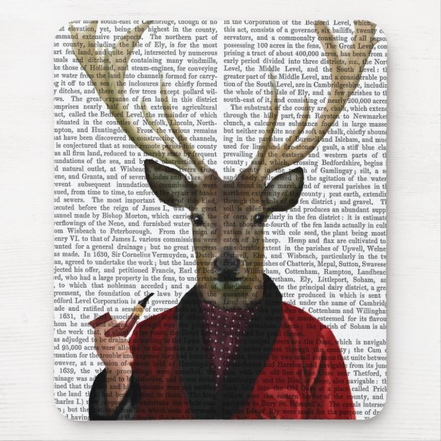 Deer in Smoking Jacket Mouse Pad (Front)