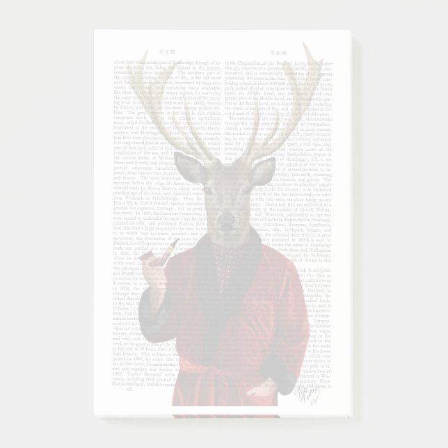 Deer in Smoking Jacket Post-it Notes (Front)