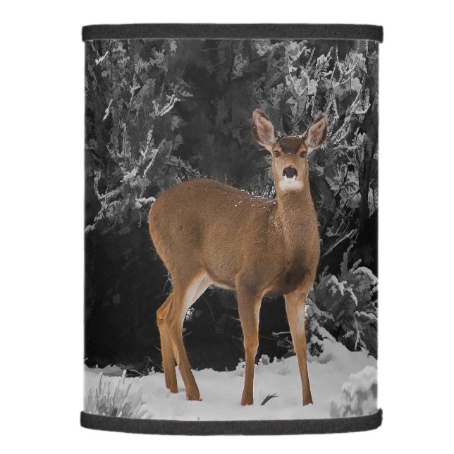 DEER IN SNOW LAMP SHADE (Right)