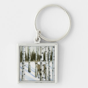 Deer in Snowfall Keychain